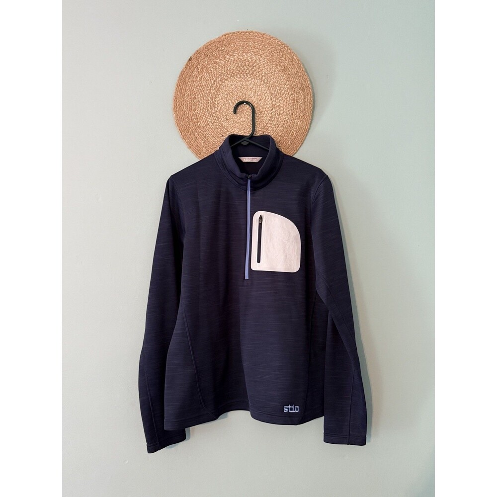 Stio Women’s Gannett Peak Half Zip Fleece Pullover Mountain Shadow Size XL - EUC